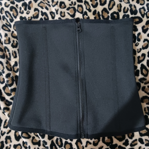 Women Black zip corset belly Tummy control faja - Picture 2 of 14